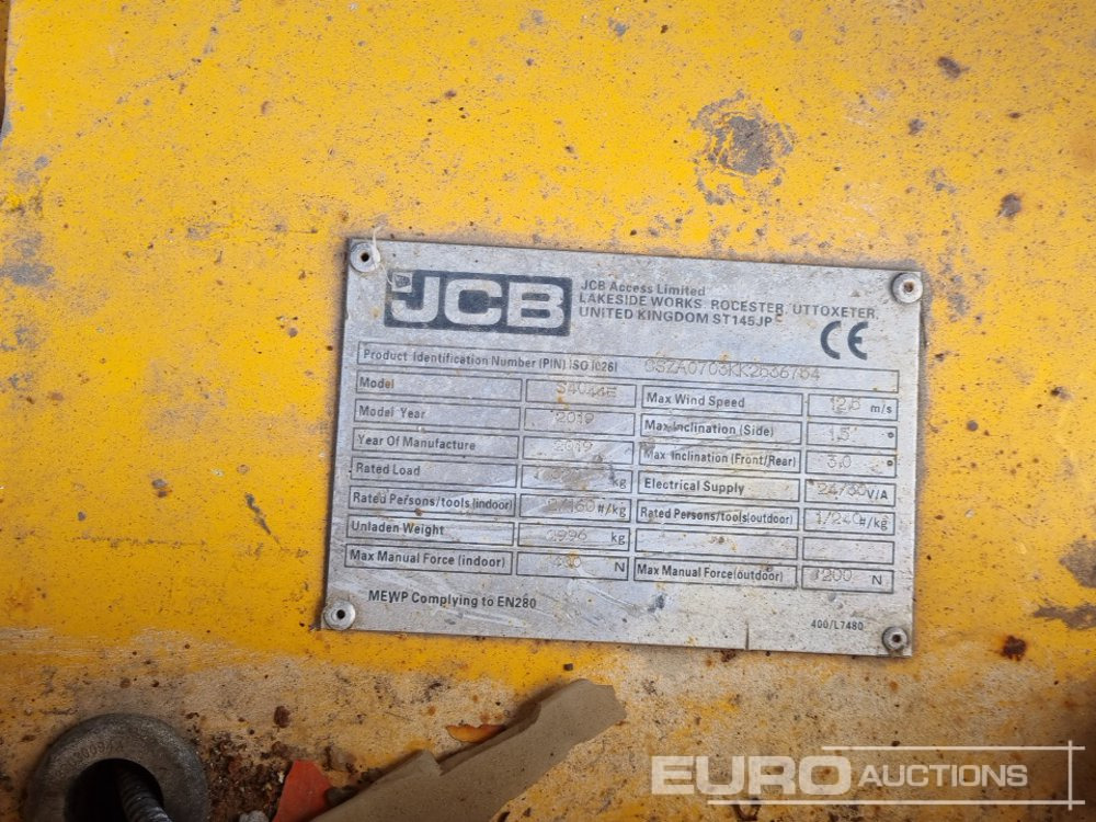 Piattaforma aerea 2019 JCB S4046E: foto 38
