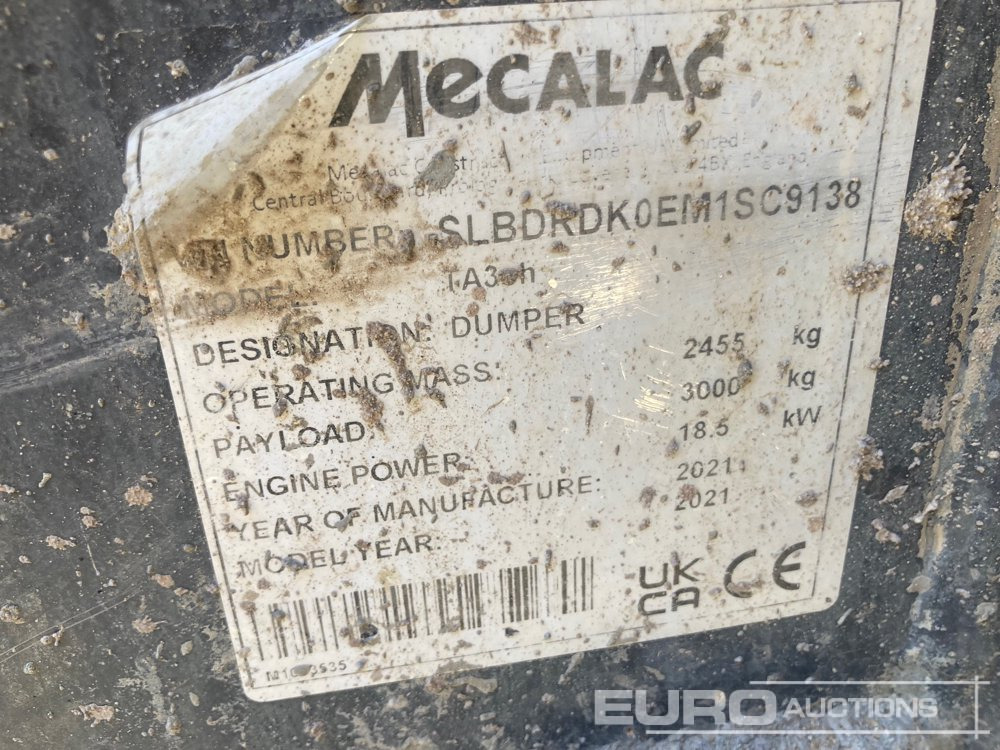 Mini dumper 2021 Mecalac TA3 SH: foto 9