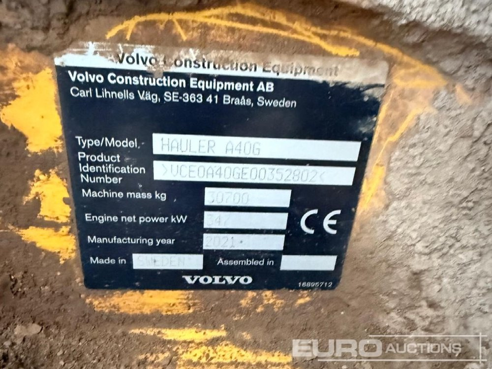 2021 Volvo A40G - Dumper articolato: foto 4 2021 Volvo A40G - Dumper articolato: foto 4