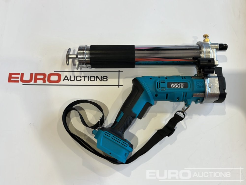 Attrezzatura da costruzione Boss 21 Volt Lithium Battery Cordless Grease Gun, 2 Batteries, Charger, Case, Shoulder Strap, Extension Pieces and Fittings: foto 11