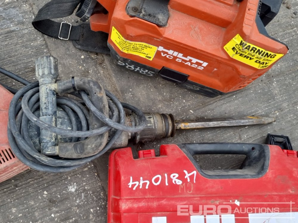 Attrezzatura da costruzione Hilti 110 Volt Handheld Breaker, Battery Vacuum, Greese Gun: foto 10