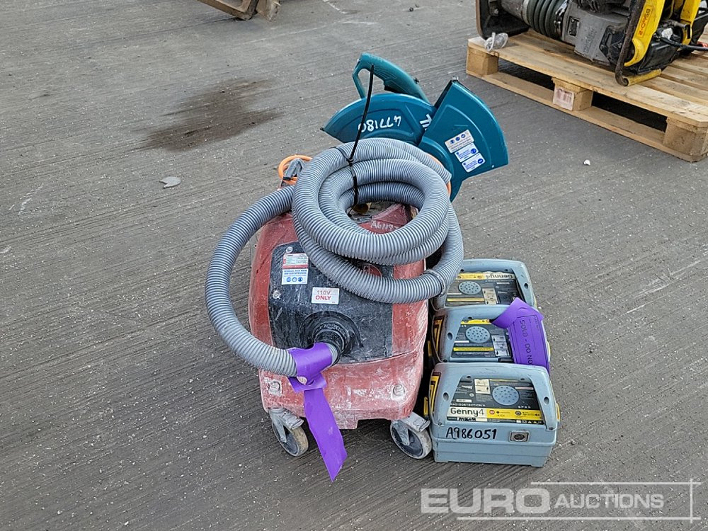 Attrezzatura da costruzione Hilti VC 20-U 110Volt Vacuum Cleaner, Makita LW1400 110Vot Chop Saw, Radio Cable Detector (3 of): foto 8