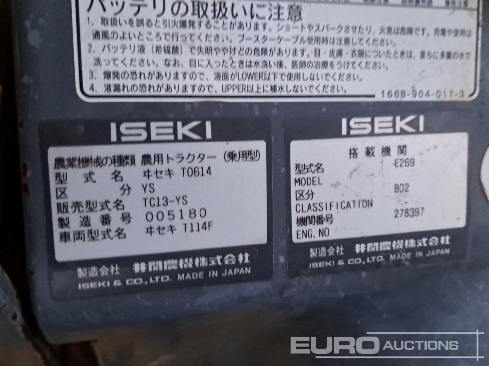 Trattore piccolo Iseki TC13: foto 40