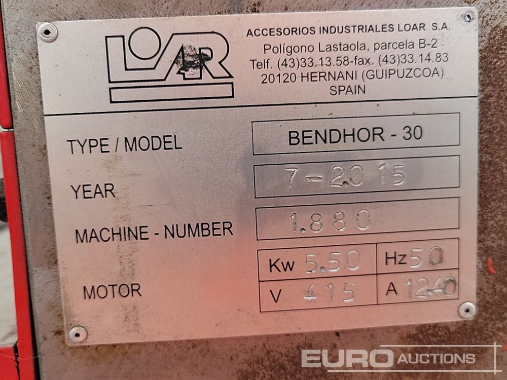 Attrezzatura da costruzione Loar Bendhor 30: foto 23