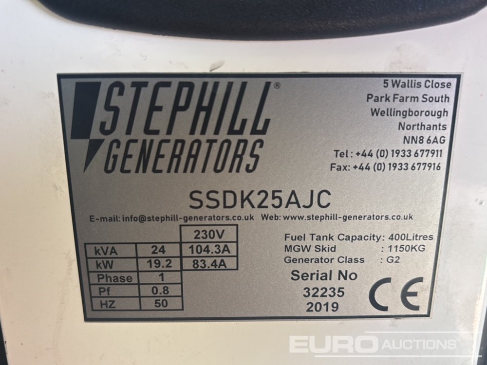 Gruppo elettrogeno Solar Pod Stephill SSDK25AJC 24kVA Generator, Kubota Engine: foto 50
