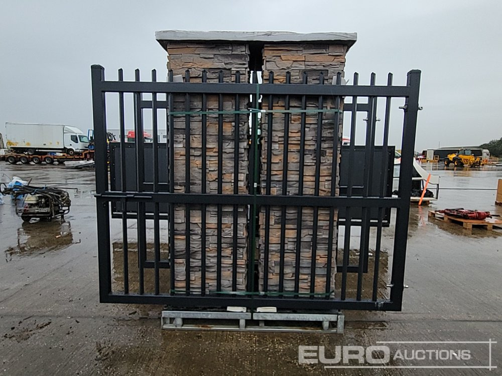 Unused 18’ Stone Pillar Entrance Gates - Attrezzatura da costruzione: foto 4 Unused 18’ Stone Pillar Entrance Gates - Attrezzatura da costruzione: foto 4