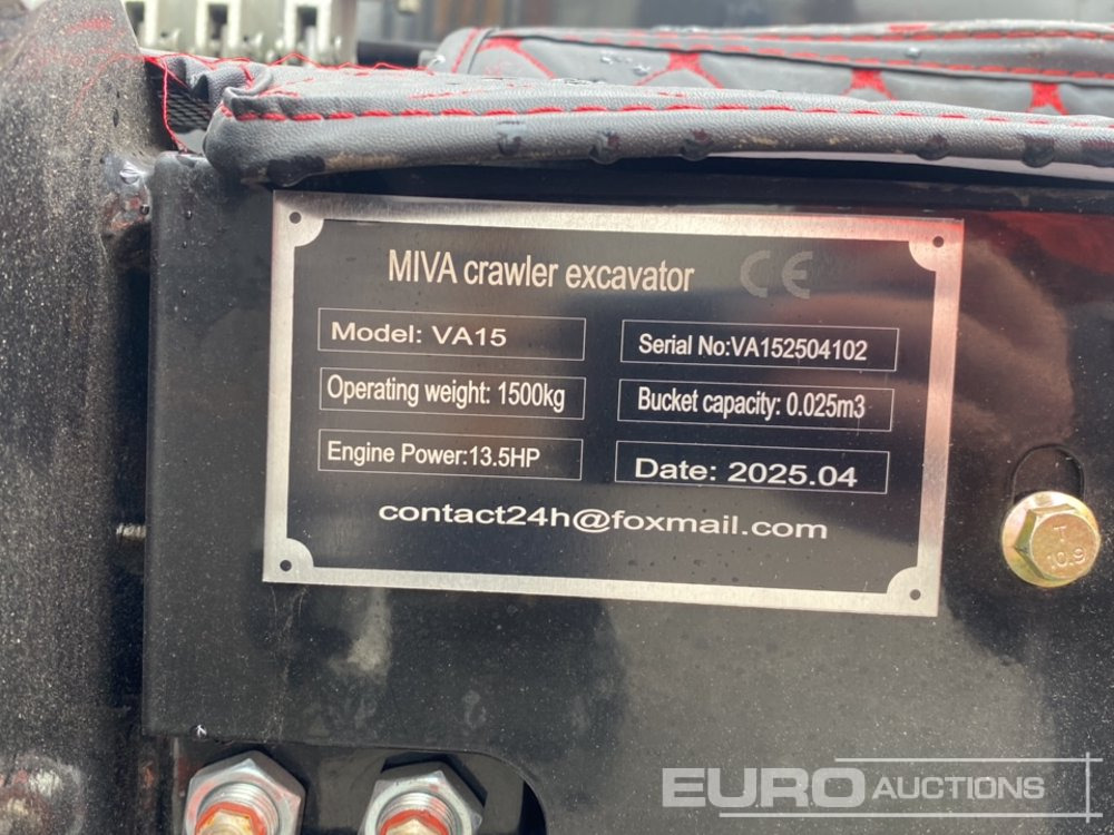 Unused 2025 Miva VA15 - Miniescavatore: foto 1 Unused 2025 Miva VA15 - Miniescavatore: foto 1