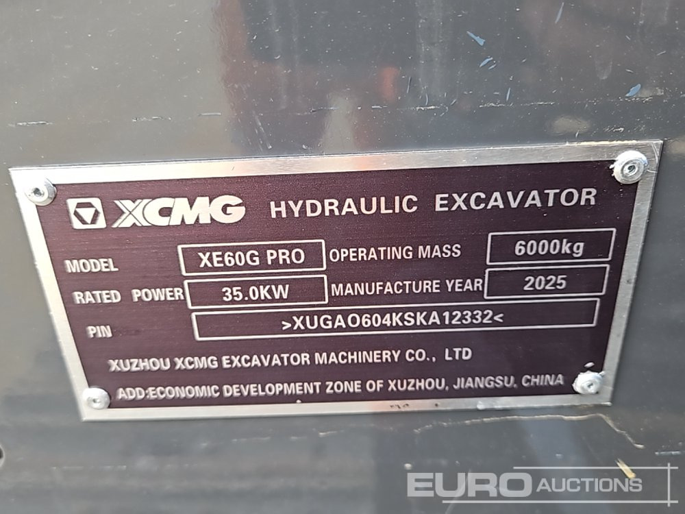 Miniescavatore Unused 2025 XCMG XE60G PRO: foto 45 Miniescavatore Unused 2025 XCMG XE60G PRO: foto 45