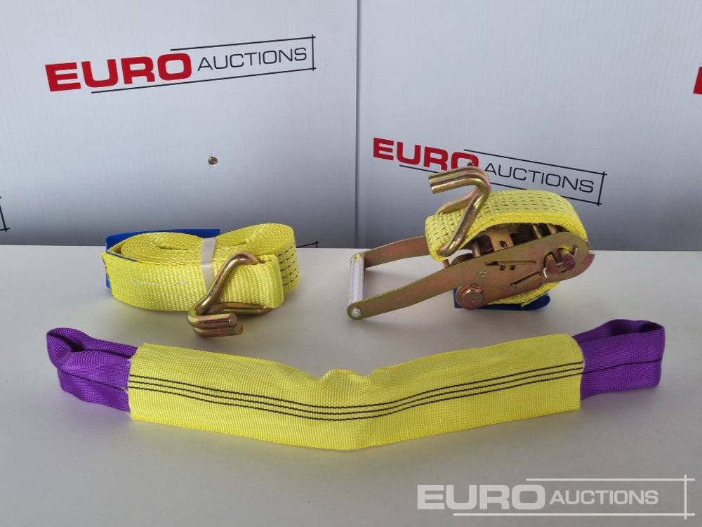 Attrezzatura da costruzione Unused Boss 4M x 50mm 5 Ton Ratchet Straps with Sling (4 of): foto 29