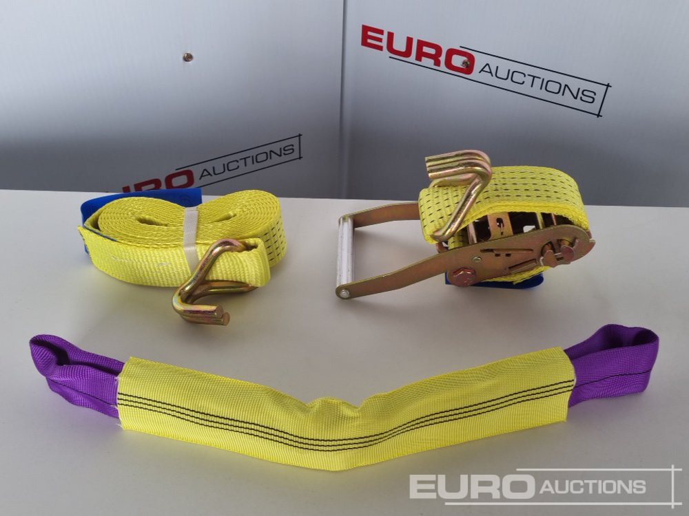 Attrezzatura da costruzione Unused Boss 4M x 50mm 5 Ton Ratchet Straps with Sling (4 of): foto 30