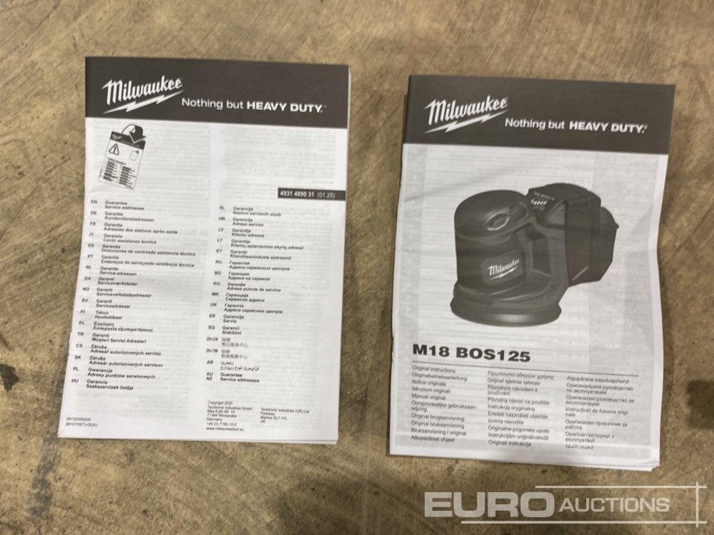 Unused Milwaukee M18 BOS125-0 18V 125mm Random Orbit Sander (Body Only) - Attrezzatura da costruzione: foto 5 Unused Milwaukee M18 BOS125-0 18V 125mm Random Orbit Sander (Body Only) - Attrezzatura da costruzione: foto 5