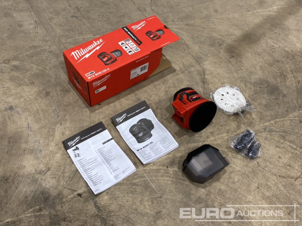 Unused Milwaukee M18 BOS125-0 18V 125mm Random Orbit Sander (Body Only) - Attrezzatura da costruzione: foto 1 Unused Milwaukee M18 BOS125-0 18V 125mm Random Orbit Sander (Body Only) - Attrezzatura da costruzione: foto 1