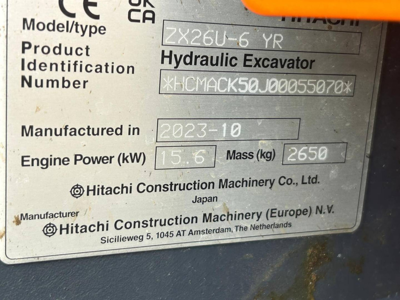 HITACHI ZX26U-6 - Escavatore cingolato: foto 5 HITACHI ZX26U-6 - Escavatore cingolato: foto 5
