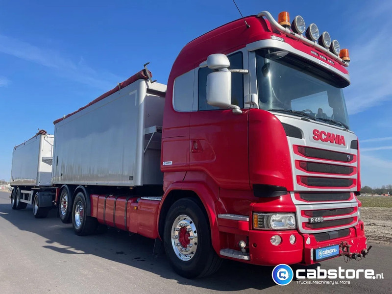 Scania R450 LB6X2*4HNB Euro 6 - Year 2016 - RETARDER - ALUMINIUM kipper + FLOOR kipper aanhangwagen - Good Condition !! - Autocarro ribaltabile: foto 2 Scania R450 LB6X2*4HNB Euro 6 - Year 2016 - RETARDER - ALUMINIUM kipper + FLOOR kipper aanhangwagen - Good Condition !! - Autocarro ribaltabile: foto 2