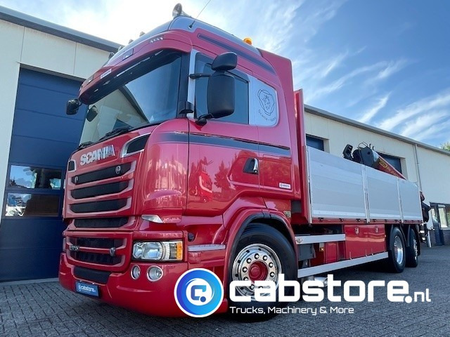 Scania R520 LB6X2*4HNB Euro 6 - Bouwjaar 2013 - Highline - Opticruise - Open box + Palfinger PK 24001-K B Autolaadkraan - Good condition ! - Autocarro con pianale/ Cassone fisso, Camion con gru: foto 1 Scania R520 LB6X2*4HNB Euro 6 - Bouwjaar 2013 - Highline - Opticruise - Open box + Palfinger PK 24001-K B Autolaadkraan - Good condition ! - Autocarro con pianale/ Cassone fisso, Camion con gru: foto 1