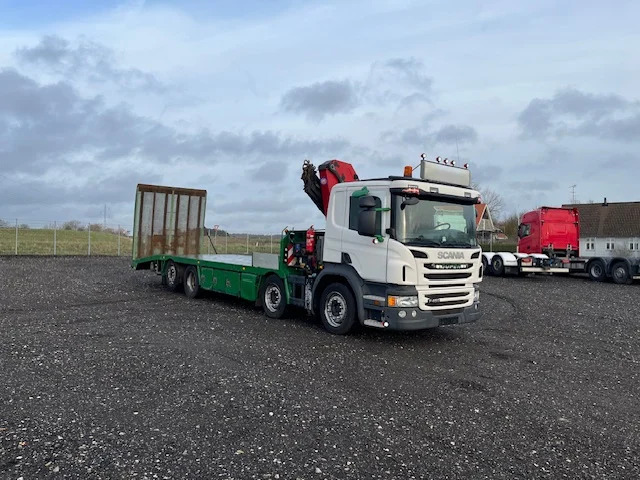 Scania P450 8X2*6 Knæklad + Kran HMF1820 – Machinetransporter - Camion bisarca, Camion con gru: foto 2 Scania P450 8X2*6 Knæklad + Kran HMF1820 – Machinetransporter - Camion bisarca, Camion con gru: foto 2