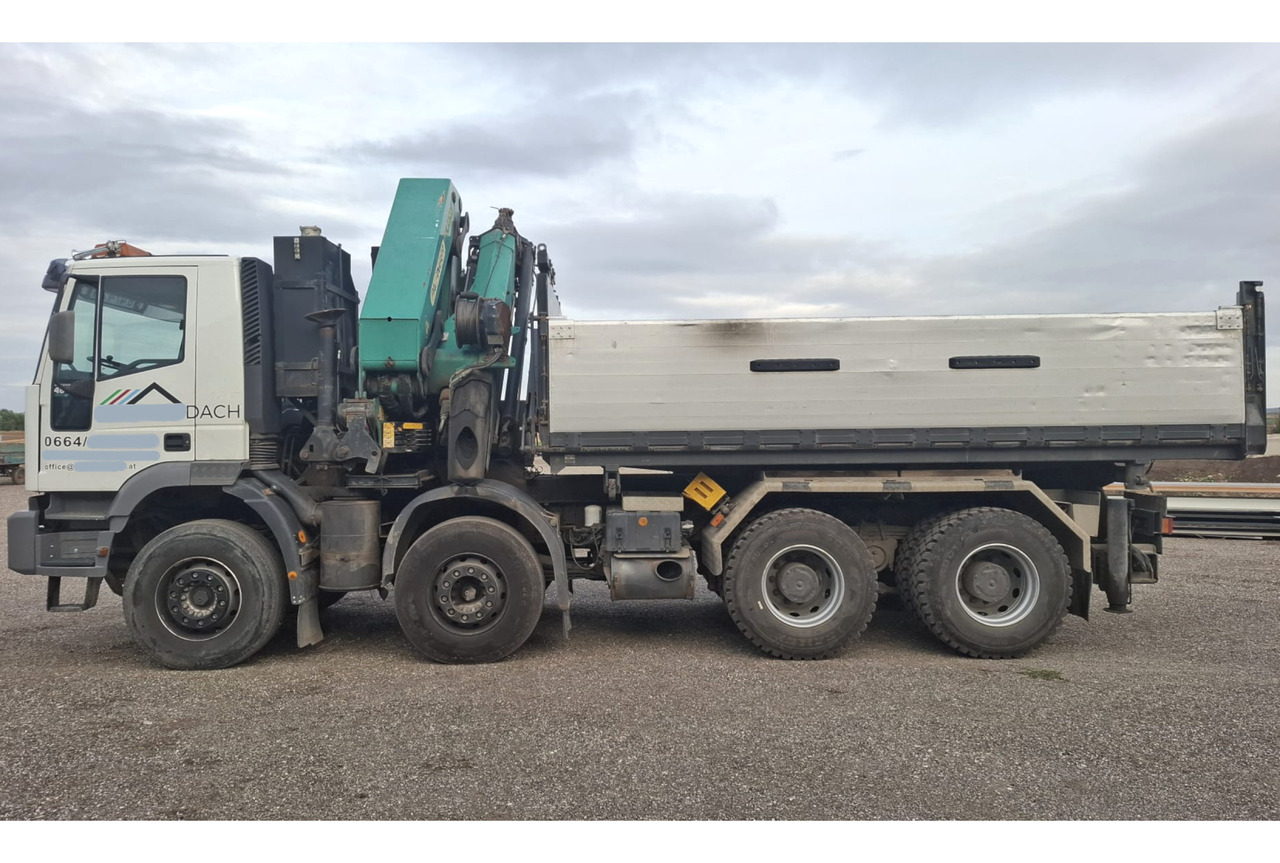 IVECO 480 EUROTRAKKER 8x4/TÜV/Palfinger PK 44002 G/MEILLER - Autocarro ribaltabile, Camion con gru: foto 1 IVECO 480 EUROTRAKKER 8x4/TÜV/Palfinger PK 44002 G/MEILLER - Autocarro ribaltabile, Camion con gru: foto 1