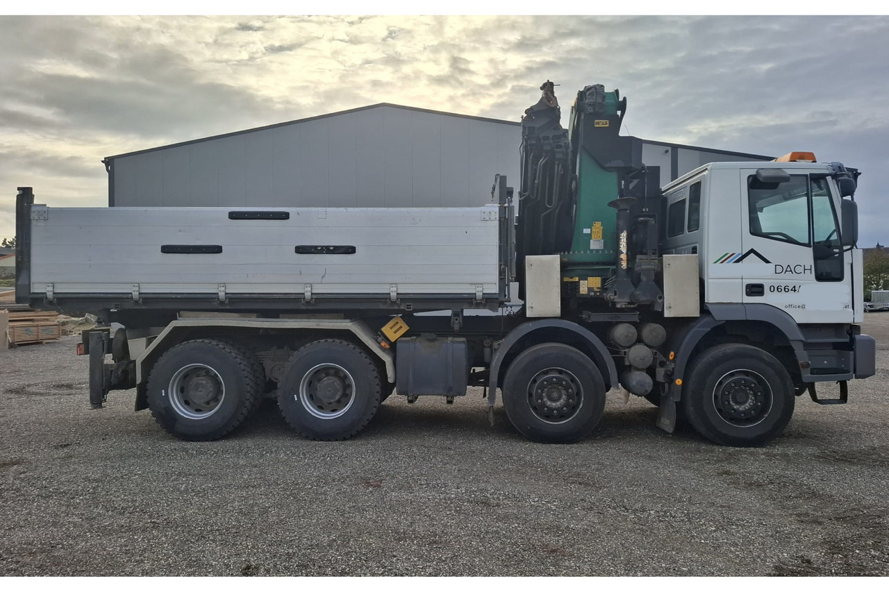 IVECO 480 EUROTRAKKER 8x4/TÜV/Palfinger PK 44002 G/MEILLER - Autocarro ribaltabile, Camion con gru: foto 2 IVECO 480 EUROTRAKKER 8x4/TÜV/Palfinger PK 44002 G/MEILLER - Autocarro ribaltabile, Camion con gru: foto 2