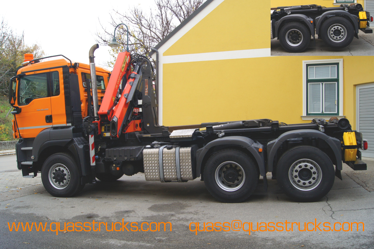 MAN TGS 28.400 BL 6x4-4/TÜV/PK12002/PALIFT/Winterdienst/Salzstreuer/Streuer/Schneepflug - Camion con gru: foto 4 MAN TGS 28.400 BL 6x4-4/TÜV/PK12002/PALIFT/Winterdienst/Salzstreuer/Streuer/Schneepflug - Camion con gru: foto 4