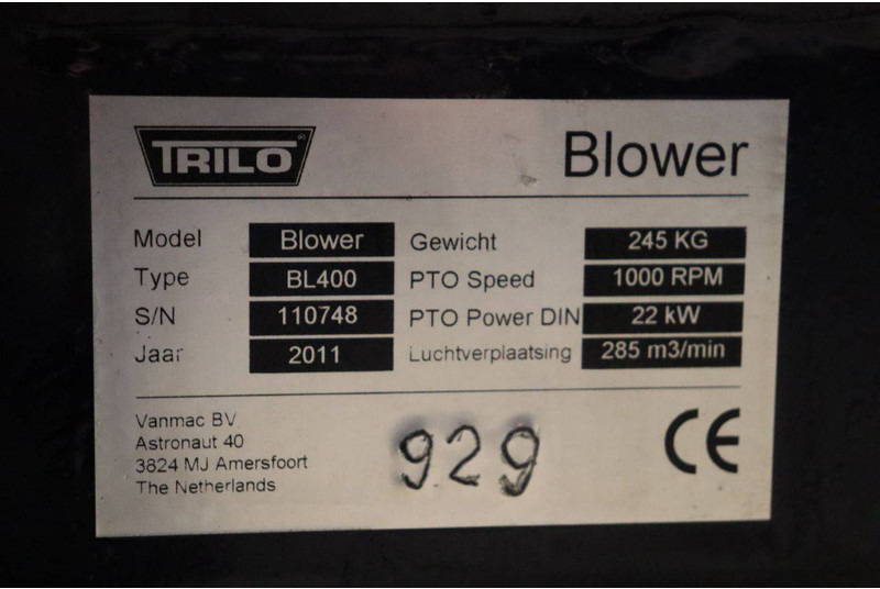 Motozappa Trillo Trilo S4 Blower, Type BL400: foto 11 Motozappa Trillo Trilo S4 Blower, Type BL400: foto 11