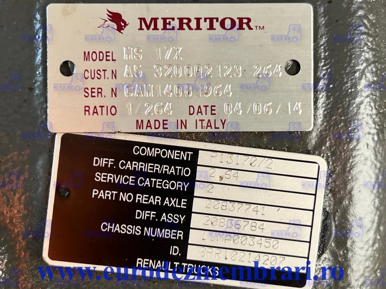 DIFERENTIAL RENAULT MS17X R=2.64 - Differenziale per Camion: foto 3 DIFERENTIAL RENAULT MS17X R=2.64 - Differenziale per Camion: foto 3