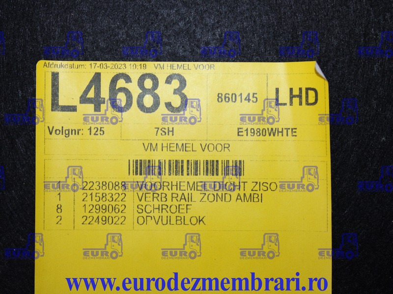 ELEMENT INTERIOR CABINA DAF XF XG 2238088, 2158322 - Cabina e interni per Camion: foto 4 ELEMENT INTERIOR CABINA DAF XF XG 2238088, 2158322 - Cabina e interni per Camion: foto 4