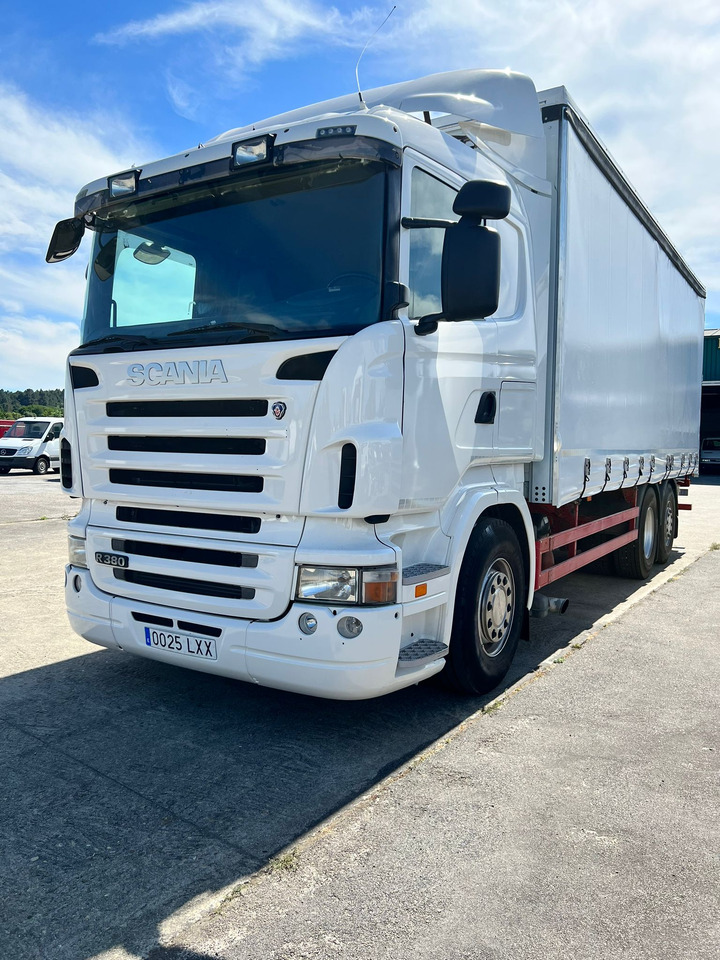 CAMION SCANIA 380 CON CARRETILLA MOFFET M4 - Camion centinato: foto 1 CAMION SCANIA 380 CON CARRETILLA MOFFET M4 - Camion centinato: foto 1