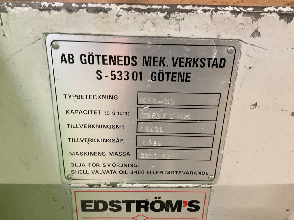 Göteneds K25-30 - Macchina lavorazione metalli: foto 5 Göteneds K25-30 - Macchina lavorazione metalli: foto 5