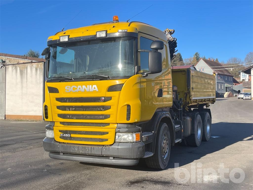 Scania G480 (2013) / HIAB 166 ES-4 HiDou - Autocarro ribaltabile, Camion con gru: foto 1 Scania G480 (2013) / HIAB 166 ES-4 HiDou - Autocarro ribaltabile, Camion con gru: foto 1
