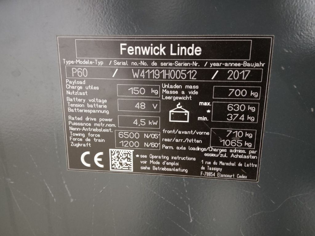 Linde P60 - Trattore elettrico: foto 5 Linde P60 - Trattore elettrico: foto 5