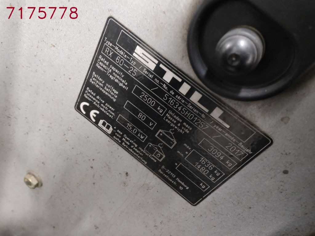 Still RX60-25 - Carrello elevatore elettrico: foto 5 Still RX60-25 - Carrello elevatore elettrico: foto 5