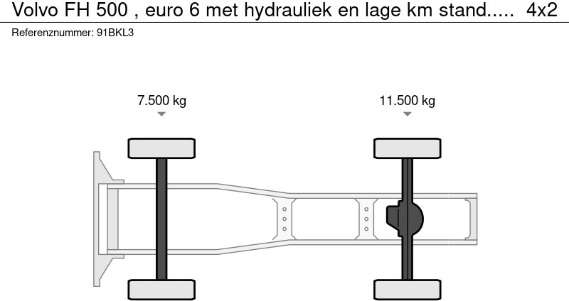 Trattore stradale Volvo FH 500 , euro 6 met hydrauliek en lage km stand......compleet uitgevoerd.....: foto 13 Trattore stradale Volvo FH 500 , euro 6 met hydrauliek en lage km stand......compleet uitgevoerd.....: foto 13